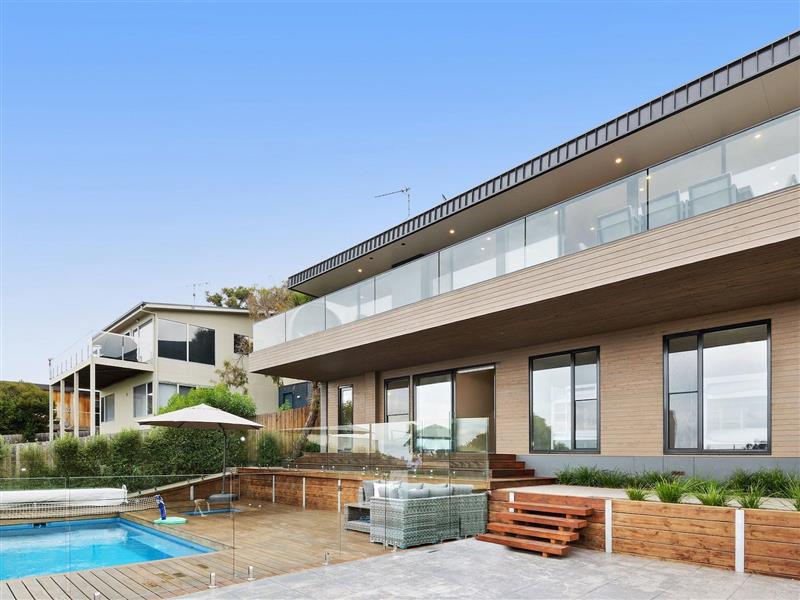 View of the backyard