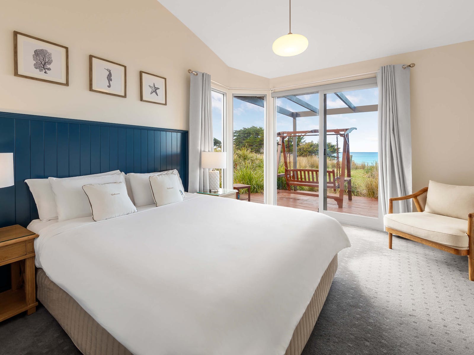 Garden Villa bedroom partial ocean views