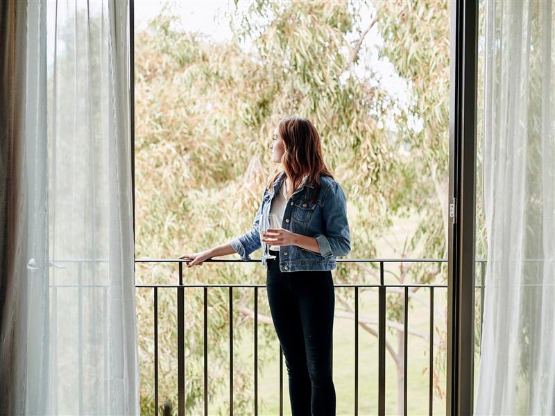 A view from the balcony