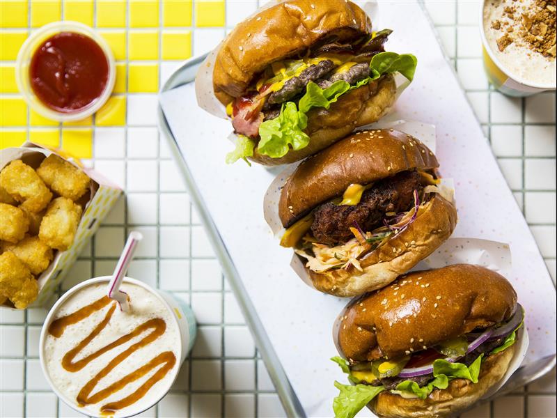 Burgers from 8 Bit, Melbourne. Photo: Josie Withers.