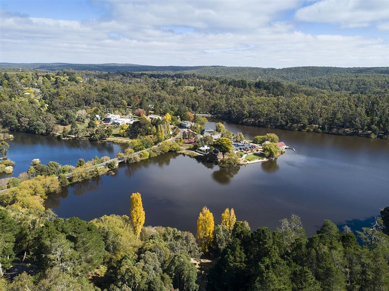 Aerial view of Daylesford, Daylesford and the Macedon Ranges, Victoria