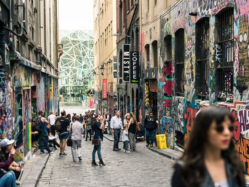 Hosier Lane, Melbourne, Victoria, Australia. Photo: Robert Blackburn