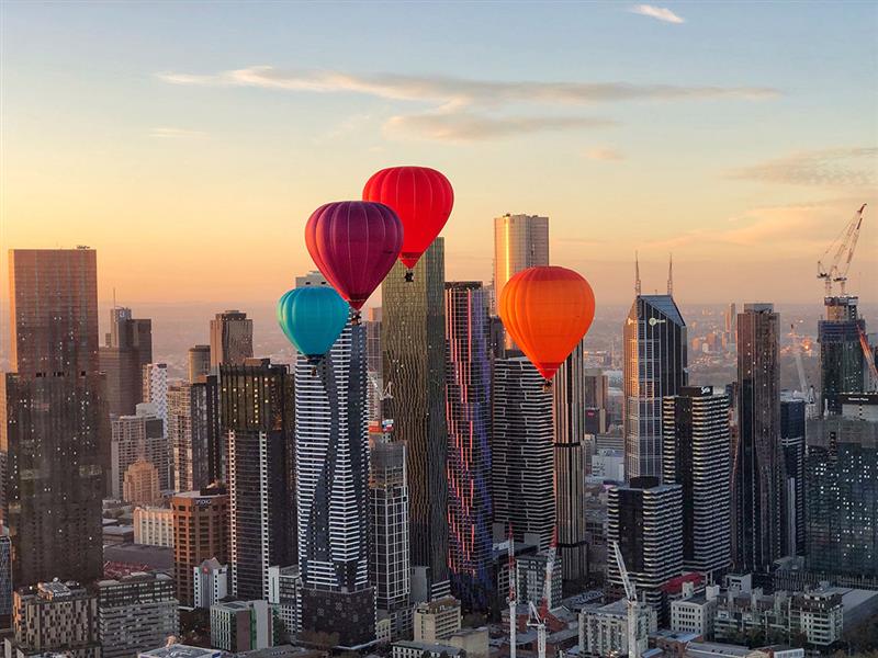 Hot-air ballooning with Global Ballooning, Melbourne, Victoria, Australia